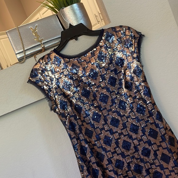 💜 Vince Camuto Dress sequins cocktail dress Party dress iso - Picture 8 of 17